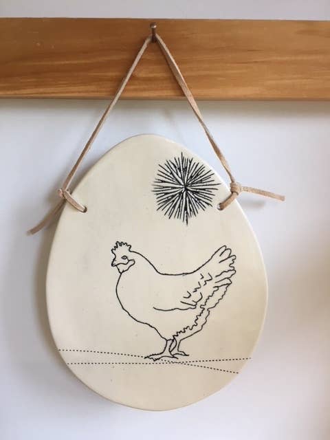 Wall Hanging: Chicken for wholesale by CSF Ceramics