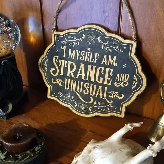 Yiska Designs - Wholesale Sign - I Myself am Strange & Unusual Sign2