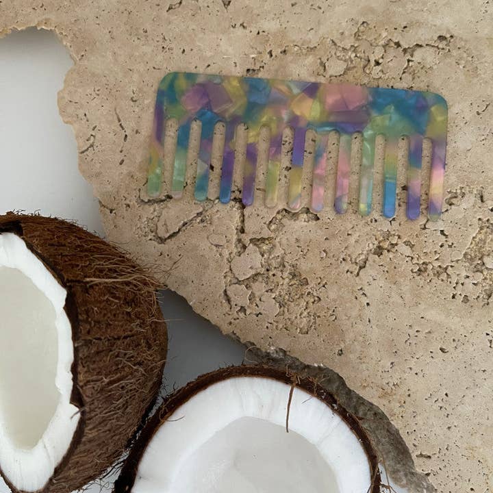 Nakoa The Label - Wholesale Hair brush/comb - Acetate Hair Comb - Rectangle - Mermaid