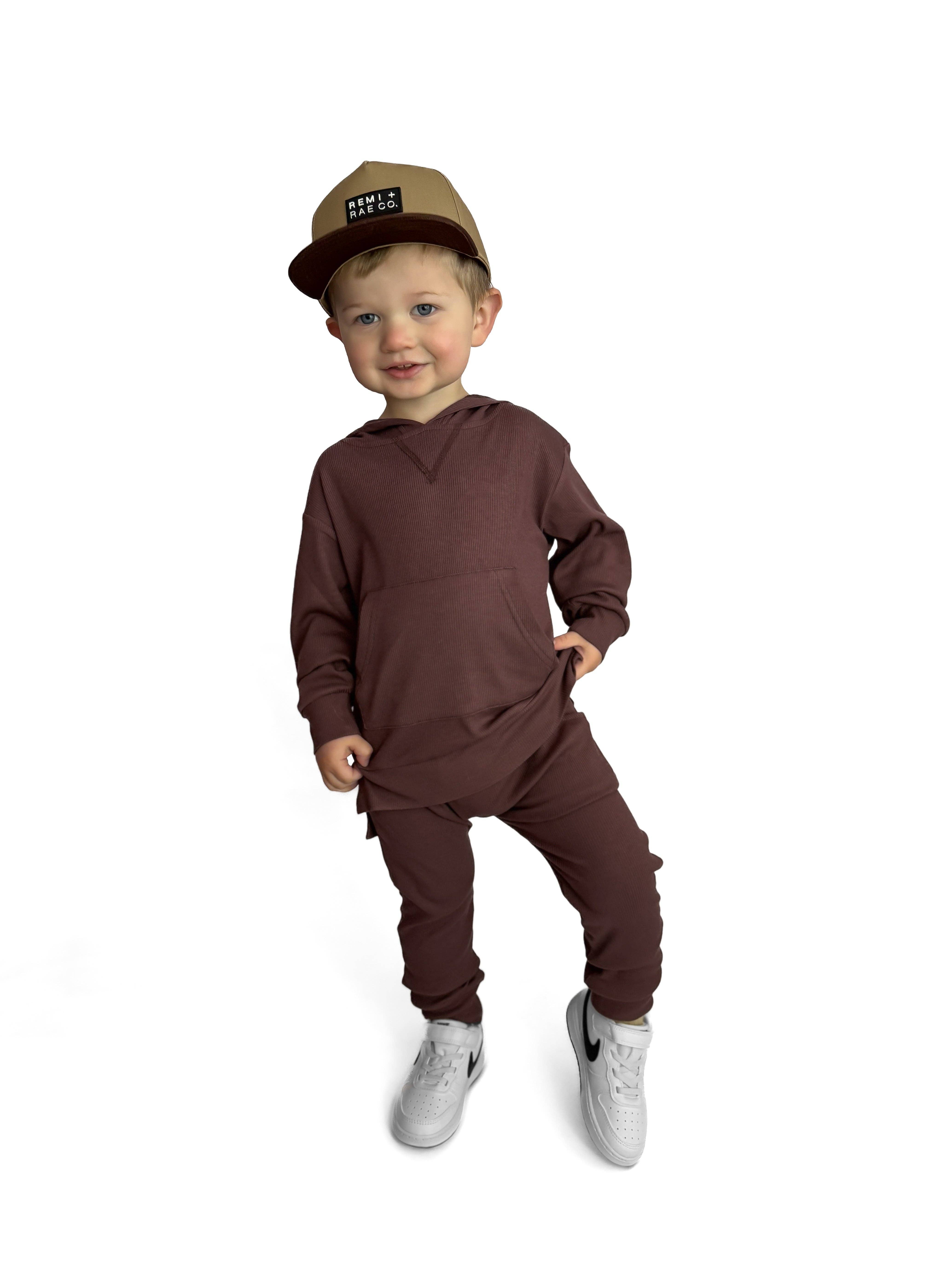 Remi + Rae Co. - Wholesale Hoodie - Kids - BAMBOO RIBBED HOODIE - COCOA8
