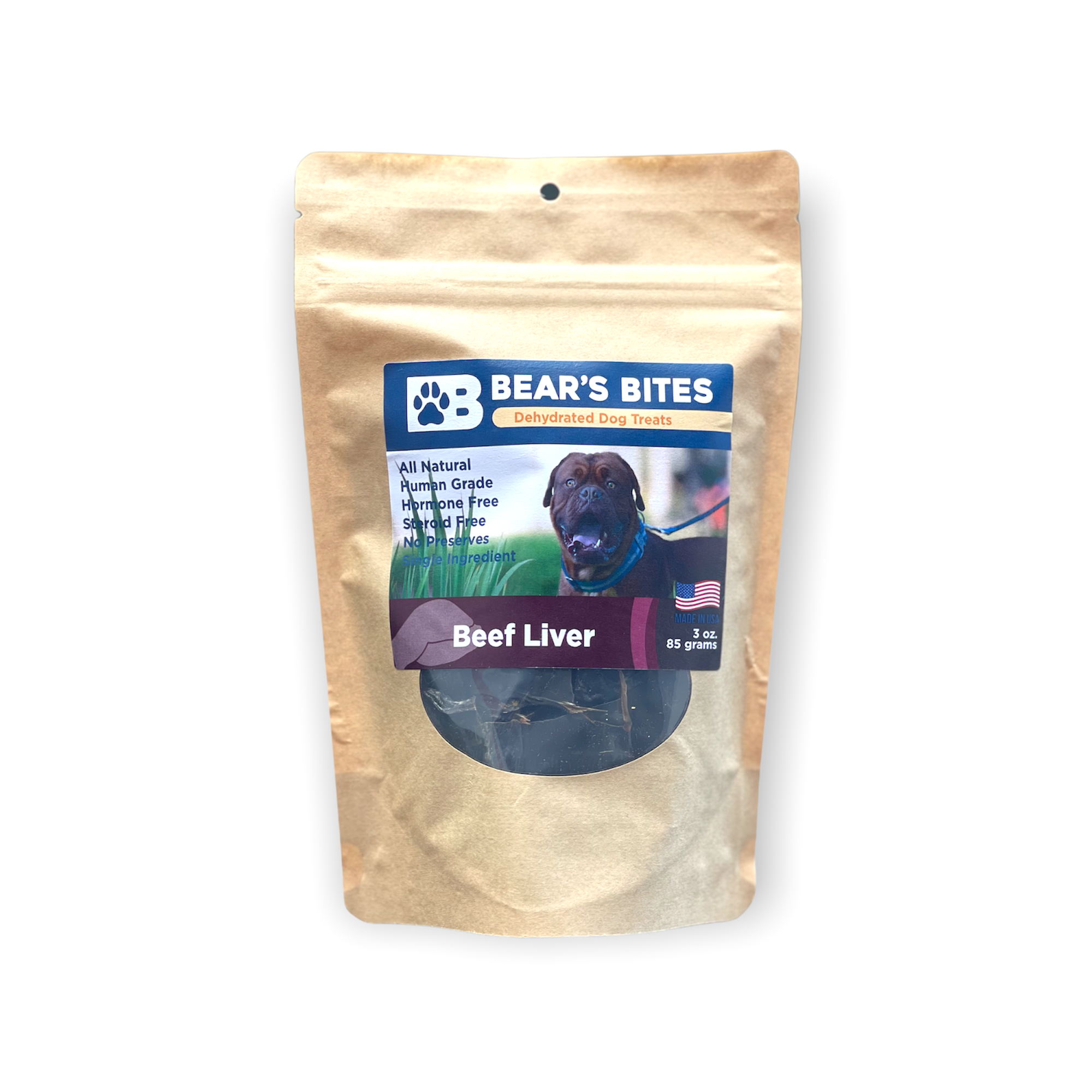 Bear's Bites, LLC - Wholesale Pet Treats - Dog - Single Ingredient, Dehydrated Beef Liver Dog Treats1
