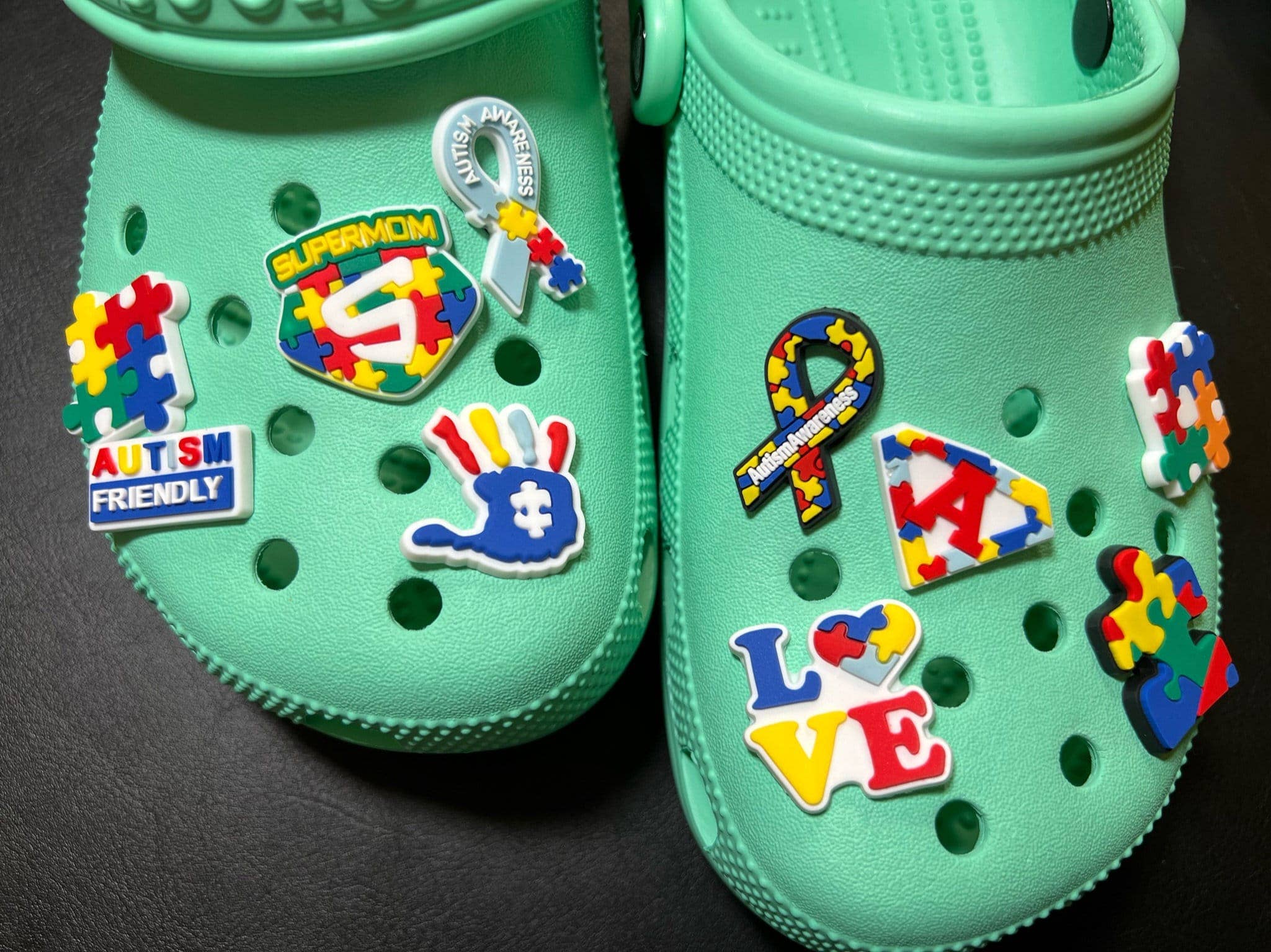 JuliesDecal - Wholesale Shoe Accessories - Pick your own AUTISM friendly supermom shoe charms4