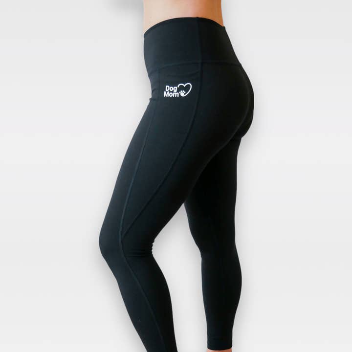 Dog Mom Everyday Leggings - Black for wholesale by Zelda & Harley