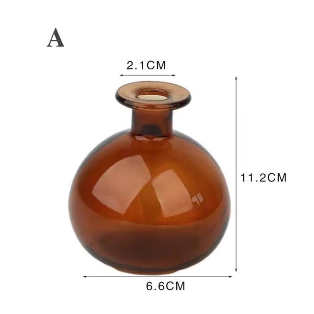 IVORE.GROUP (We cover All Import duty) - Wholesale Vase - Colored Mini Glass Vase - Brown