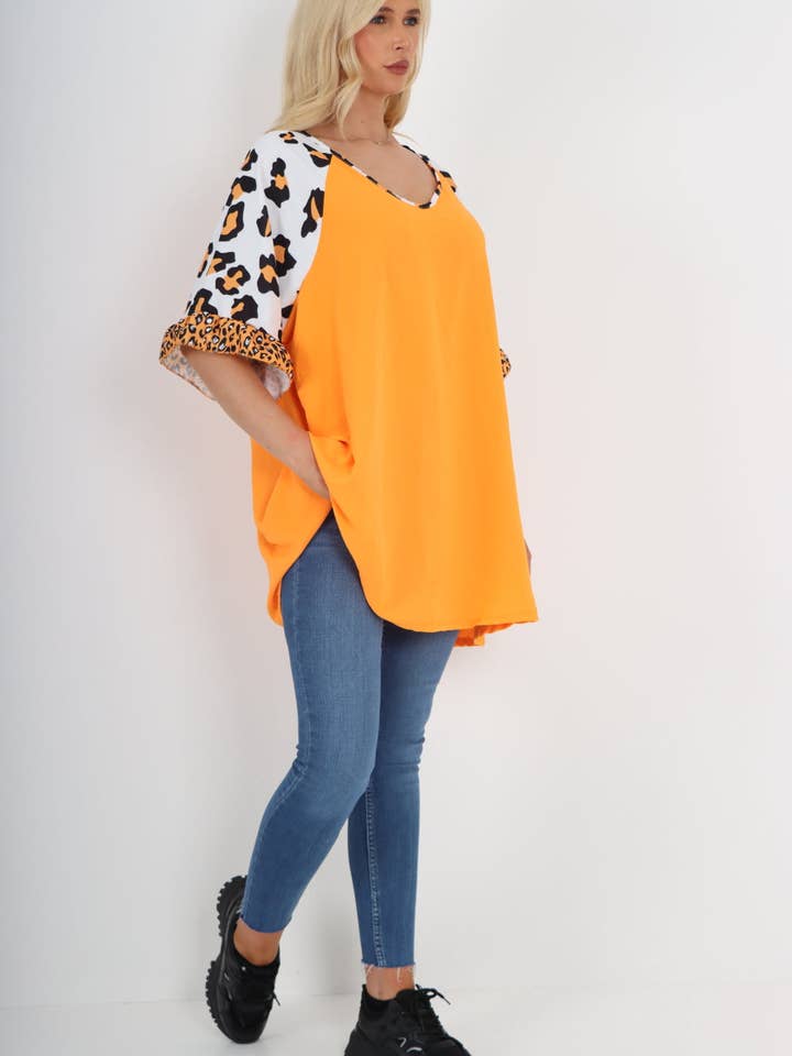 Miss Bold – wholesale Tunic – Women’s – Italian Animal Printed Sleeve Tunic Top31