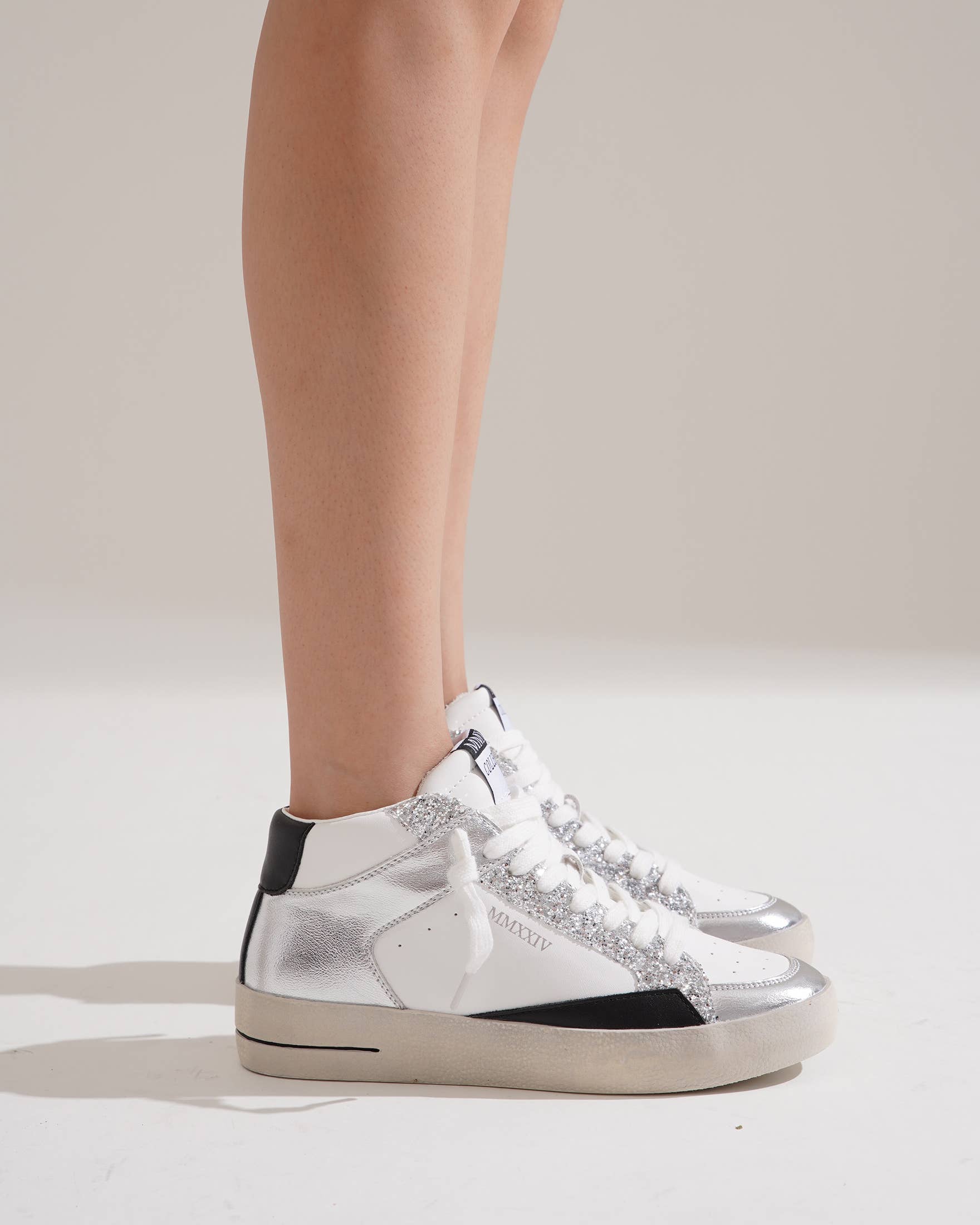 CEREZA - Wholesale Lifestyle Sneakers - Women's - Women's High-cut Platform Sneakers with with glitter detail21