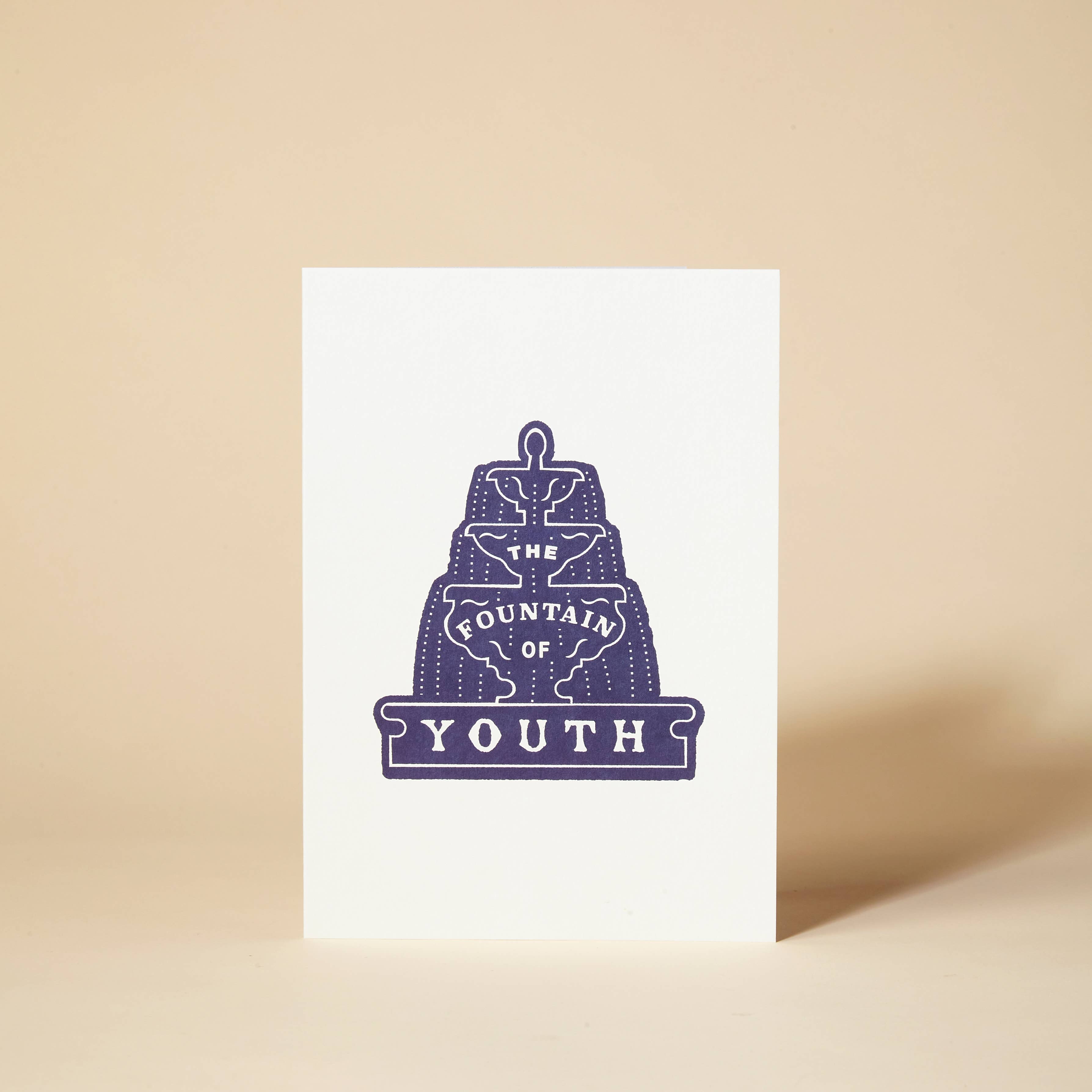 Pressed and Folded – wholesale Everyday greeting card – 'The Fountain of Youth' Greeting Card