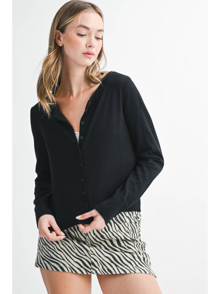 AEMI + CO - Wholesale Cardigan - Women's - 5176GN Ribbed Button-Up Knit Cardigan7