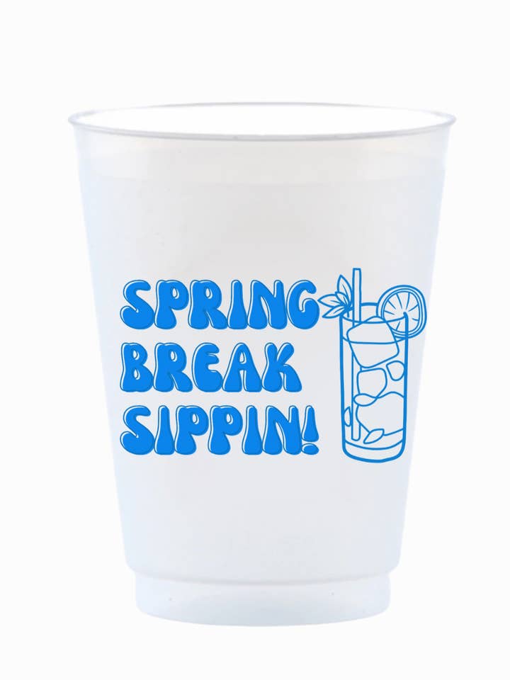 Spring Break Sippin’ Reusable Frost Flex Cups for wholesale by perk