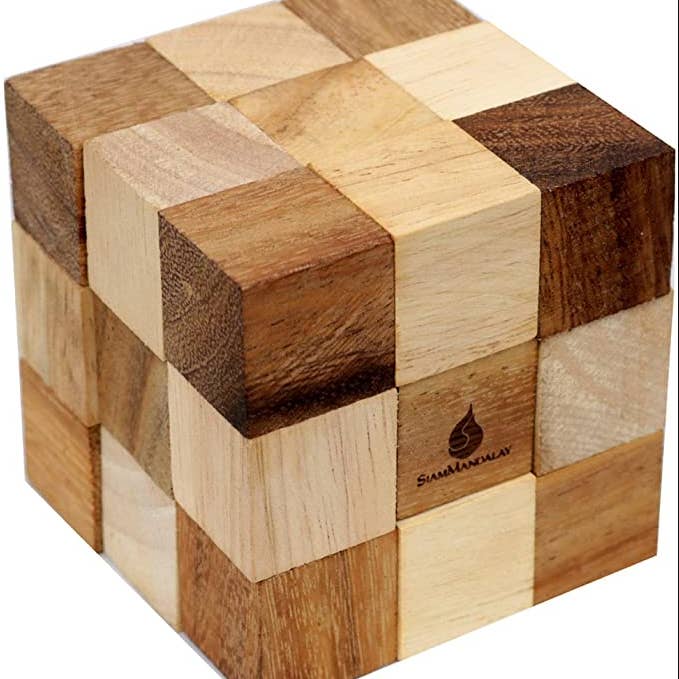 Cubo de serpiente de madera rompecabezas 3D Brain Teaser para adultos y niños IQ para venta al por mayor de SMI Designs Wooden Puzzles