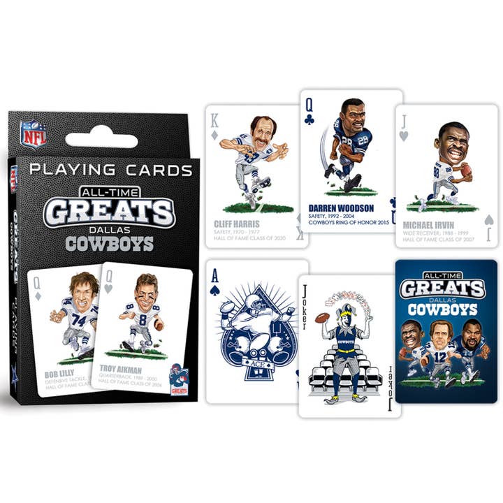Masterpieces Puzzles - Wholesale Playing Cards - Dallas Cowboys All-Time Greats Playing Cards