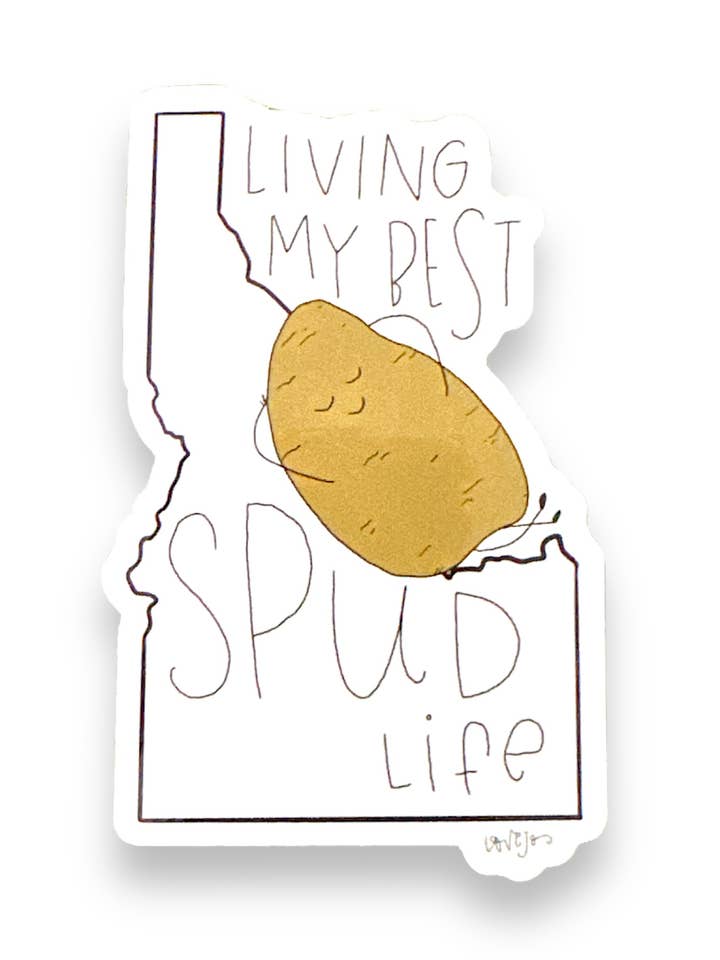 Lev mitt bästa Spud Life Idaho-klistermärke för wholesale av LoveJo