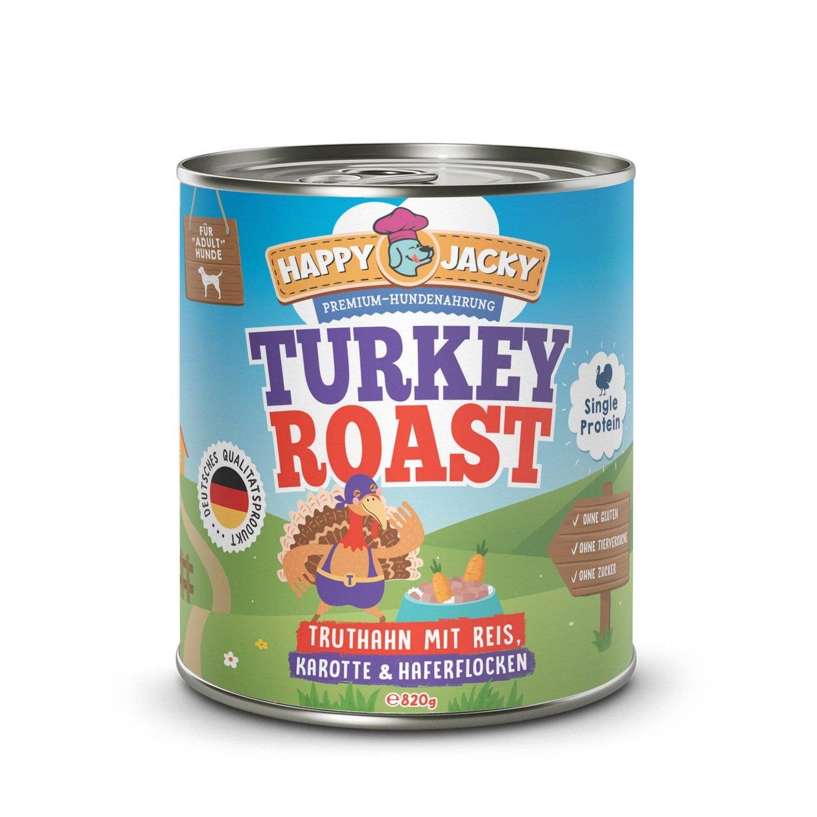 HAPPY JACKY - Wholesale Pet Food - Dog - HAPPY JACKY | extra sensitive high-premium wet food for dogs without grains | Turkey with rice, carrot & oatmeal | without preservatives, sugar-free5