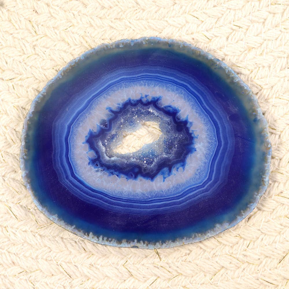 Natures Artifacts Inc - Wholesale Coasters - Blue Agate Slice (Large)1