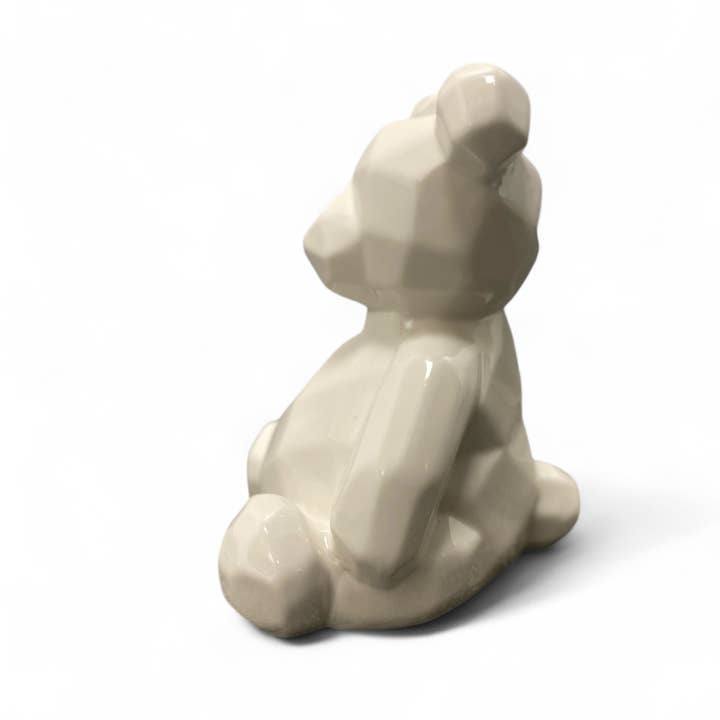 Creative Gifts International Inc. - Wholesale Money/Piggy Bank - Ceramic Teddy Bear Bank - White