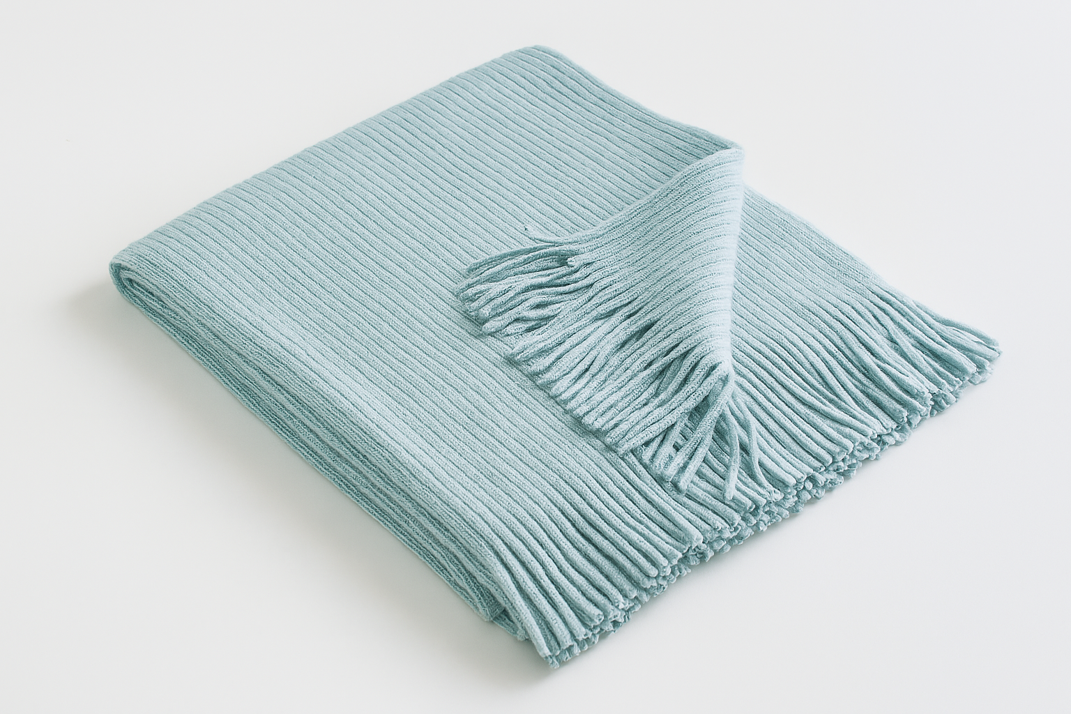 Fennco Styles - Wholesale Throw Blanket - Faux Cashmere Soft 50"x60" Throw Blanket - Aqua2