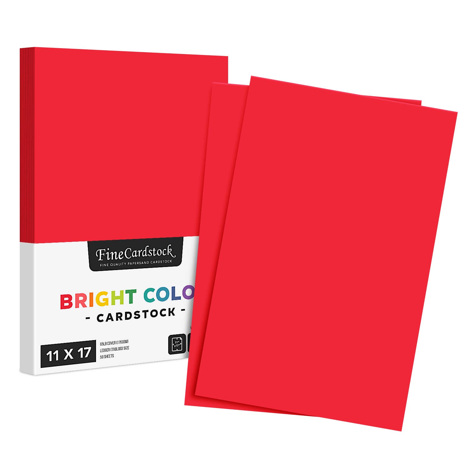 Fine Cardstock – wholesale Hantverkstillbehör – Ljus färg Cardstock papper - 65 lb täcka (176 GSM) - 50 Antal70