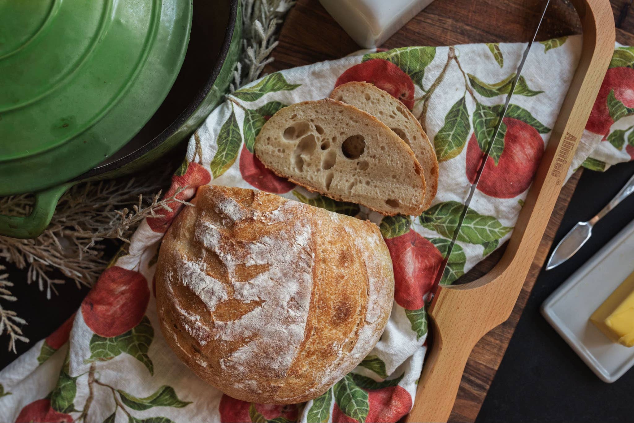 Sarah Rose - Wholesale Tea Towel - Apple Organic Linen Tea Towel1