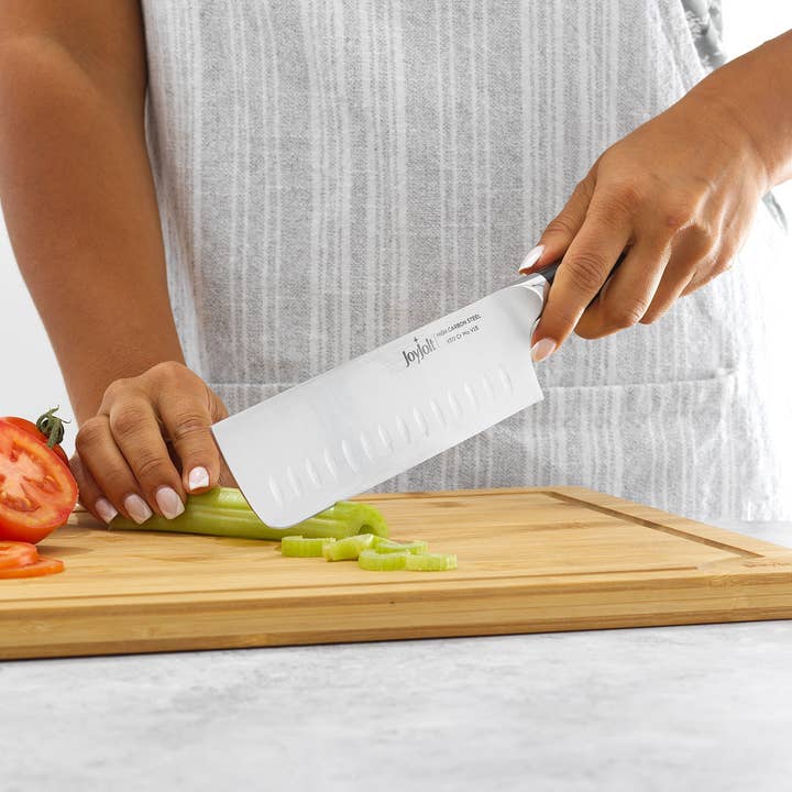 JoyJolt - Wholesale Kitchen/Utility Knife - 7” Nakiri Knife. High Carbon x50 German Steel Kitchen Japane5