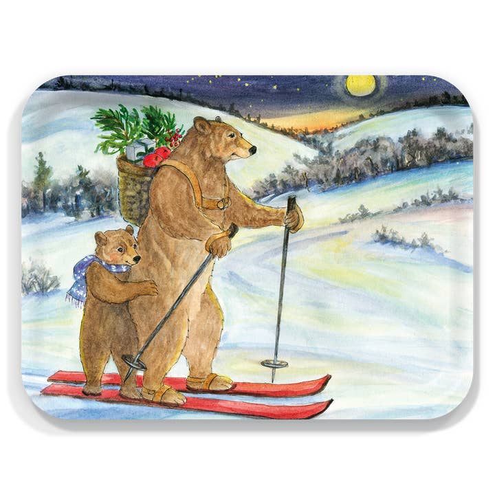 Winter Holiday Serving Tray Collection by Woodfield Press for wholesale by Trays4Us