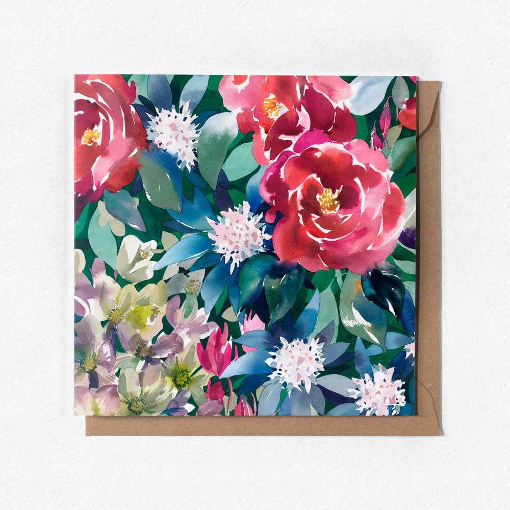 Natalie Martin | Australian Watercolour Artist - Vendita all'ingrosso Biglietti di auguri generici - Biglietto di Auguri 'Il Giardino d'Inverno'1