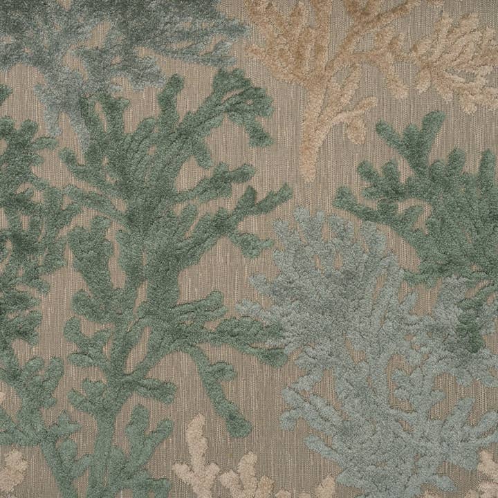 Top Fabric - Wholesale Fabric - Barbados - Reef, Coral Pattern Cut Velvet Upholstery Fabric by the Yard