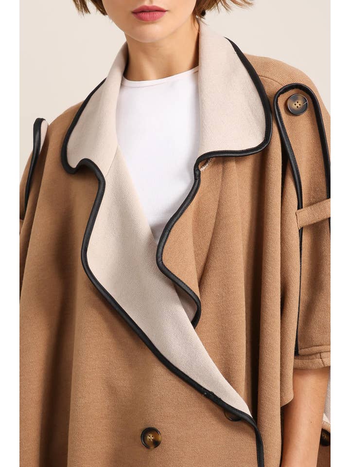 LÉA & LUC – Engroshandel Frakke - Dame – Løs og flydende jakke med poncho-stil fra LÉA & LUC7