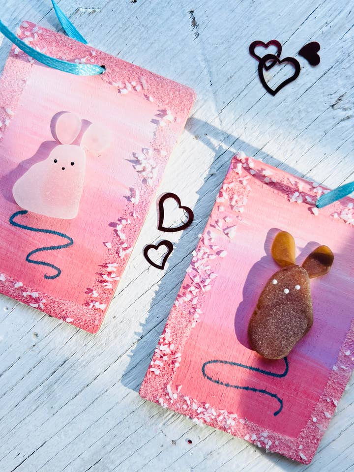 Chocolate Mouse Sea Glass Ornament for wholesale by Sook & Hook