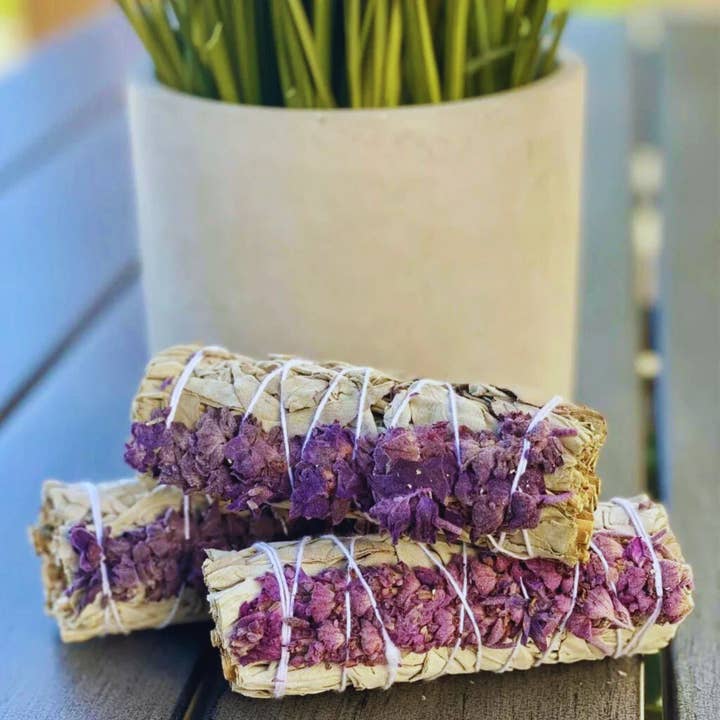 Third Eye Sage - Wholesale Sage Bundle - Lavender, Rosemary & White Sage 4" Smudge Sticks Bundle3