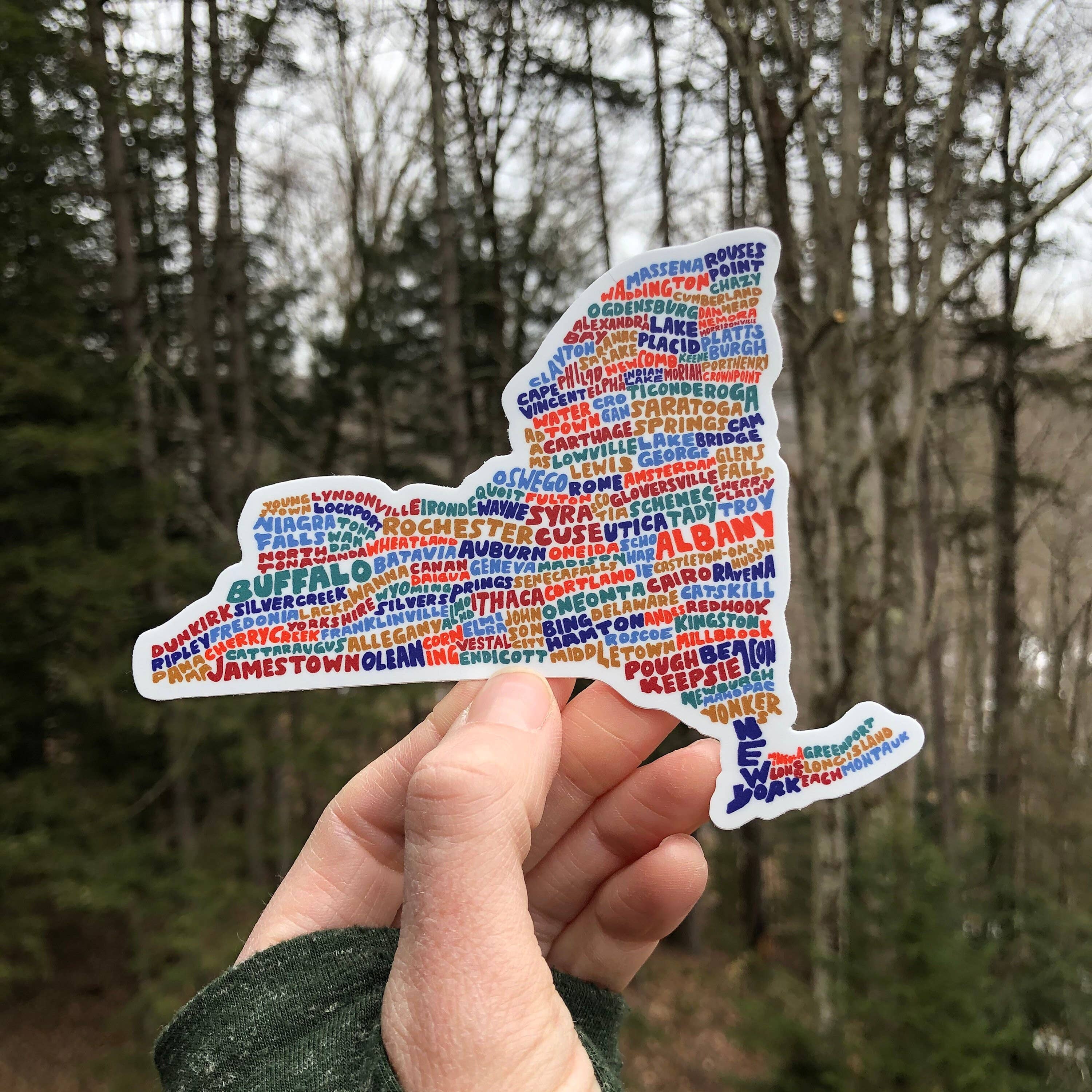 Wander On Words – Engroshandel Klistermærke – Håndbogstaverne New York Byer Kort klistermærke3