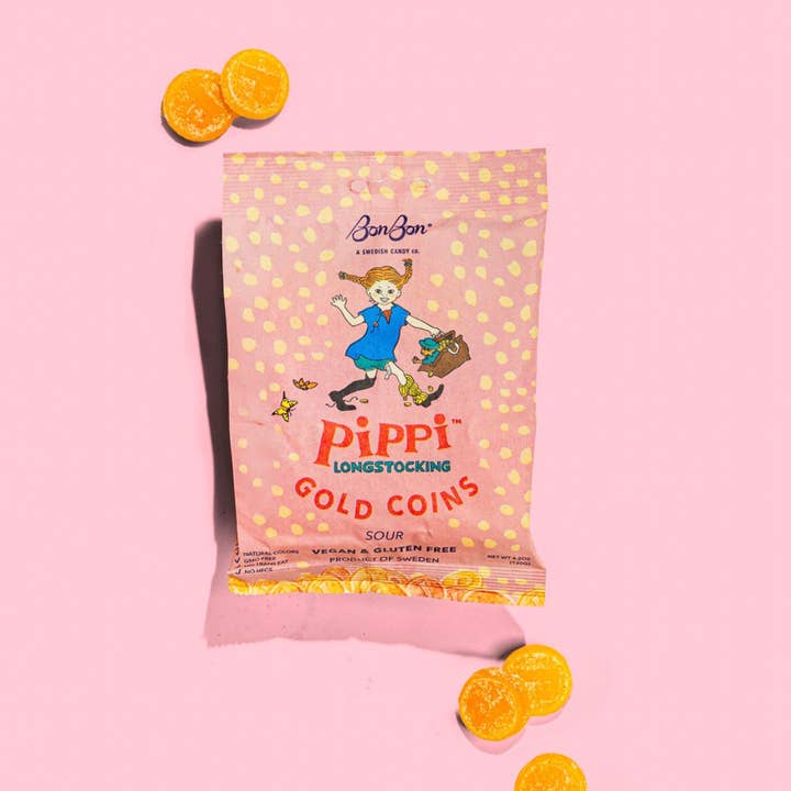 BonBon NYC - Wholesale Gummy - Pippi Longstocking Gold Coins - Swedish Candy 4.2oz (120g)