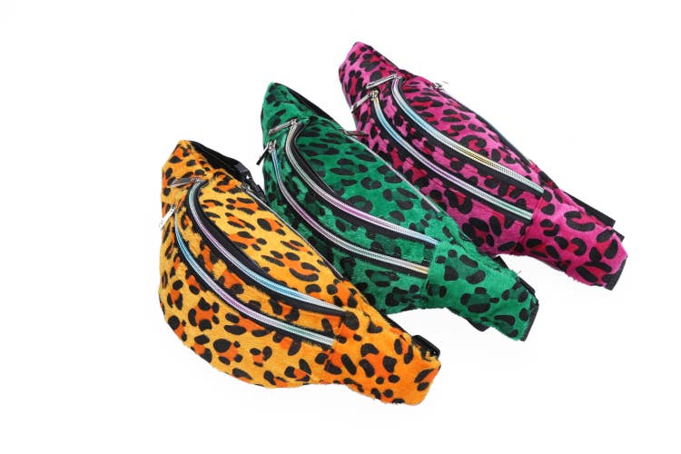 Nima Accessories Inc - Wholesale Belt Bag - Women's - Ladies Faux Leather Suede Animal Print Fanny Pack2