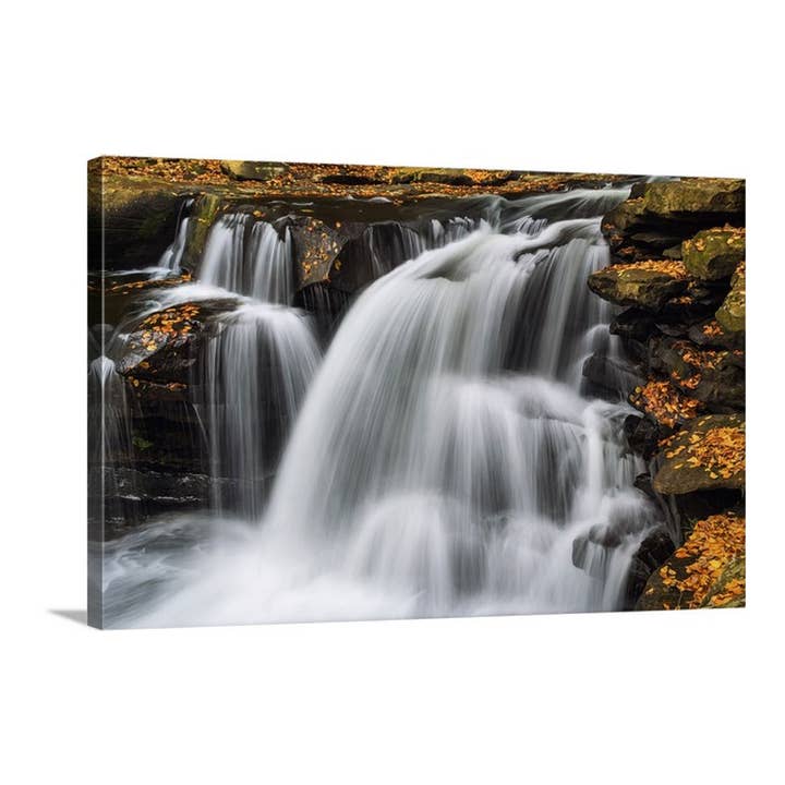 Dunloup Creek Waterfall West Virginia Nature Canvas for wholesale by Nature's Vista Photography