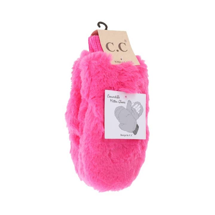 C.C Beanie - Wholesale Mittens - Kids - KIDS Faux Fur Mittens KIDSMT715
