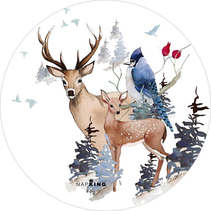 Set of 2 coasters Buck wood and cork - 100% Made in Italy for wholesale by The Napking