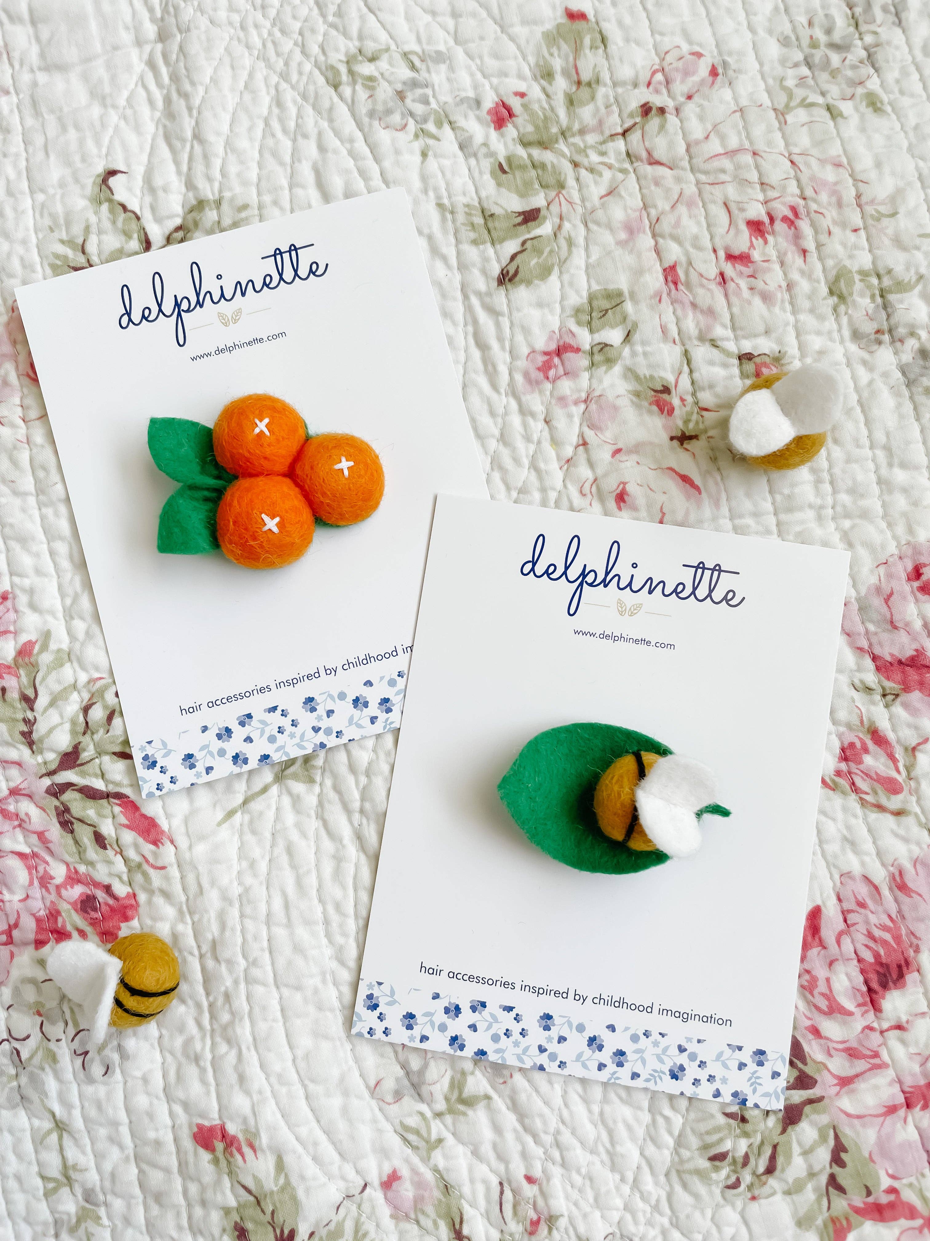 delphinette - Wholesale Hair Clip - Kids - Clementine Orange Hair Clip6