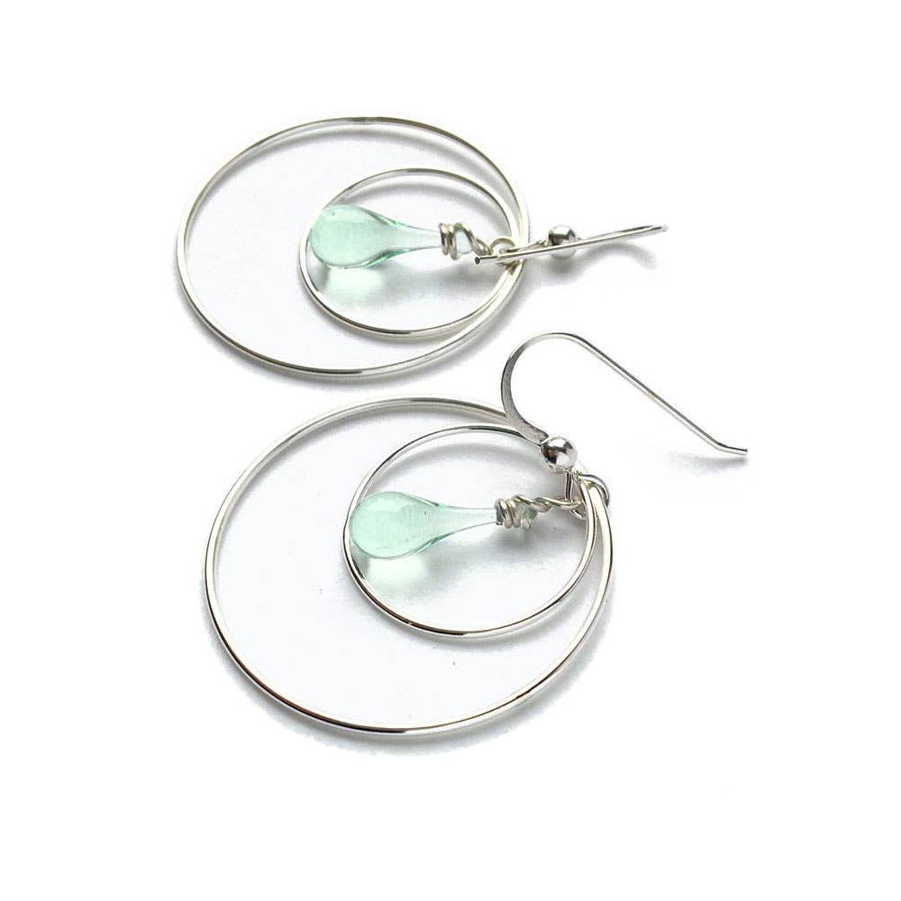 Sundrop Jewelry - Wholesale Dangle Earrings - Eclipse Glass and Silver Earrings - Small11