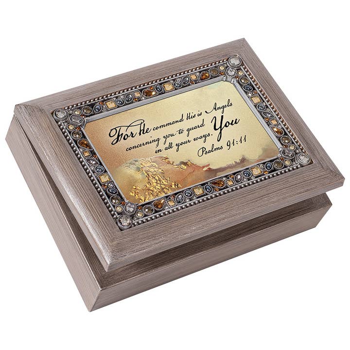 For He Command Boîte à musique en étain pour la vente par Cottage Garden