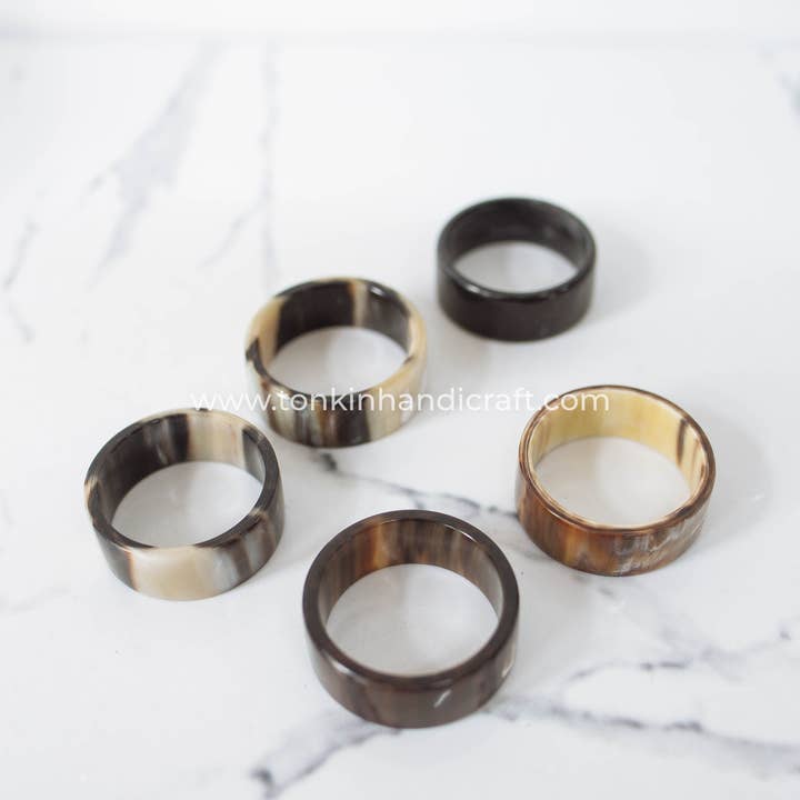 Tonkin Handicraft - Wholesale Napkin Ring - Buffalo Horn Short Napkin Ring11
