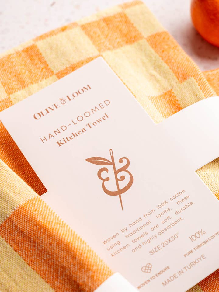 Geometric Kitchen Towel - Blocks for wholesale by Olive & Loom