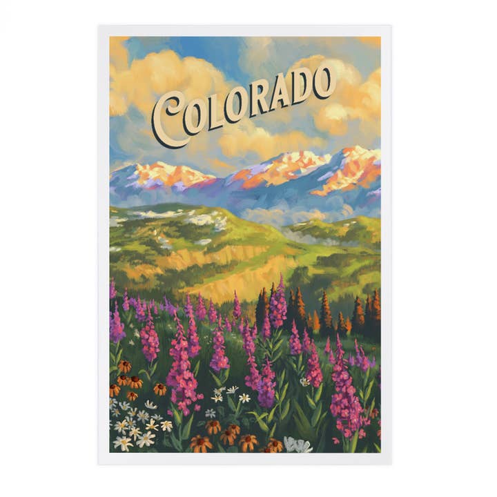 CARTES POSTALES PREMIUM Colorado, peinture à l'huile pour la vente par Lantern Press