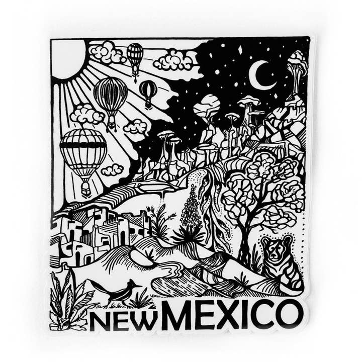 Adhesivo del estado de Nuevo México de 4 pulgadas para venta al por mayor de Wild Slice Designs