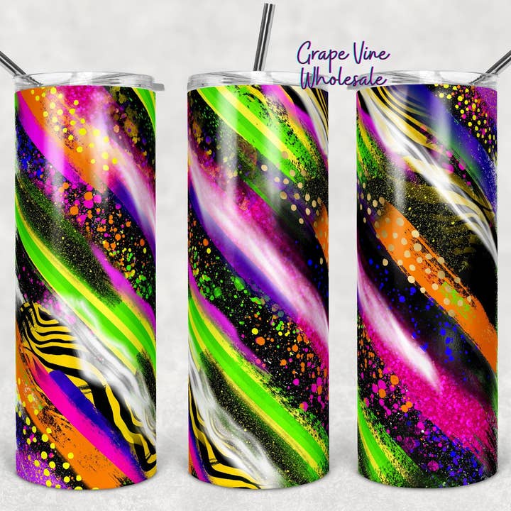 Riportare gli anni '80 Neon Via Lattea Tumbler da 20oz per la vendita all'ingrosso da parte di GrapeVineWholesale