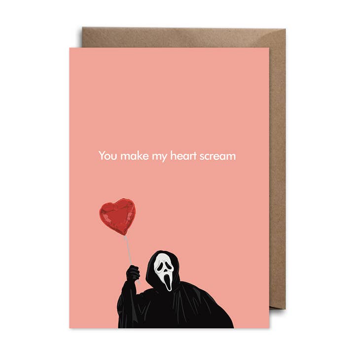 Bonne Nouvelle - Wholesale Love Card - Scream Horror Film Love Card - You Make My Heart Scream