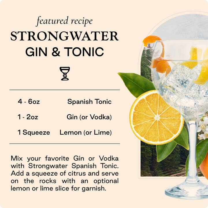 Strongwater - Venta al por mayor Refrescos/bebidas carbonatadas - Tónica española