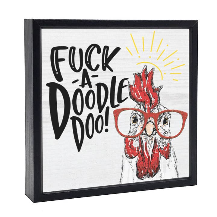 Fuck A Doodle Doo | Enseigne en bois pour la vente par Pinetree Innovations