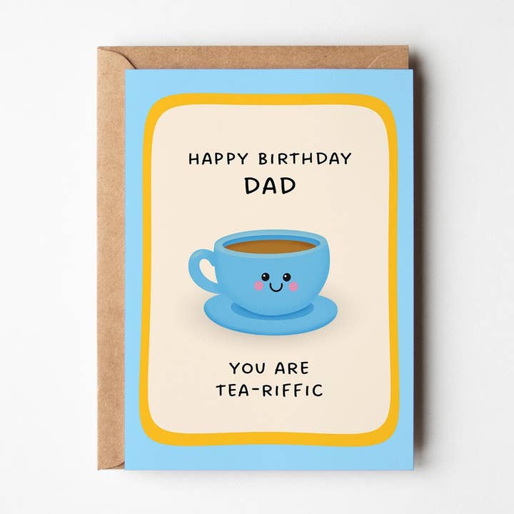 Thee-riffic Vader Verjaardagskaart voor wholesale door PulpKo