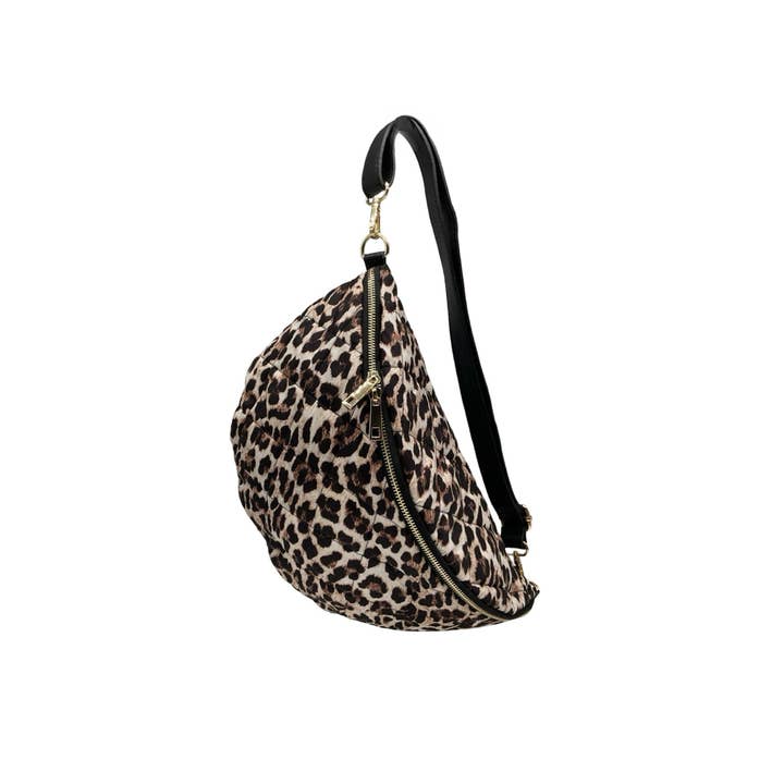 Louisa lee - Wholesale Belt Bag - Women's - BANANA SAUVAGE FABRIC WITH LEATHER UPHOLSTERY