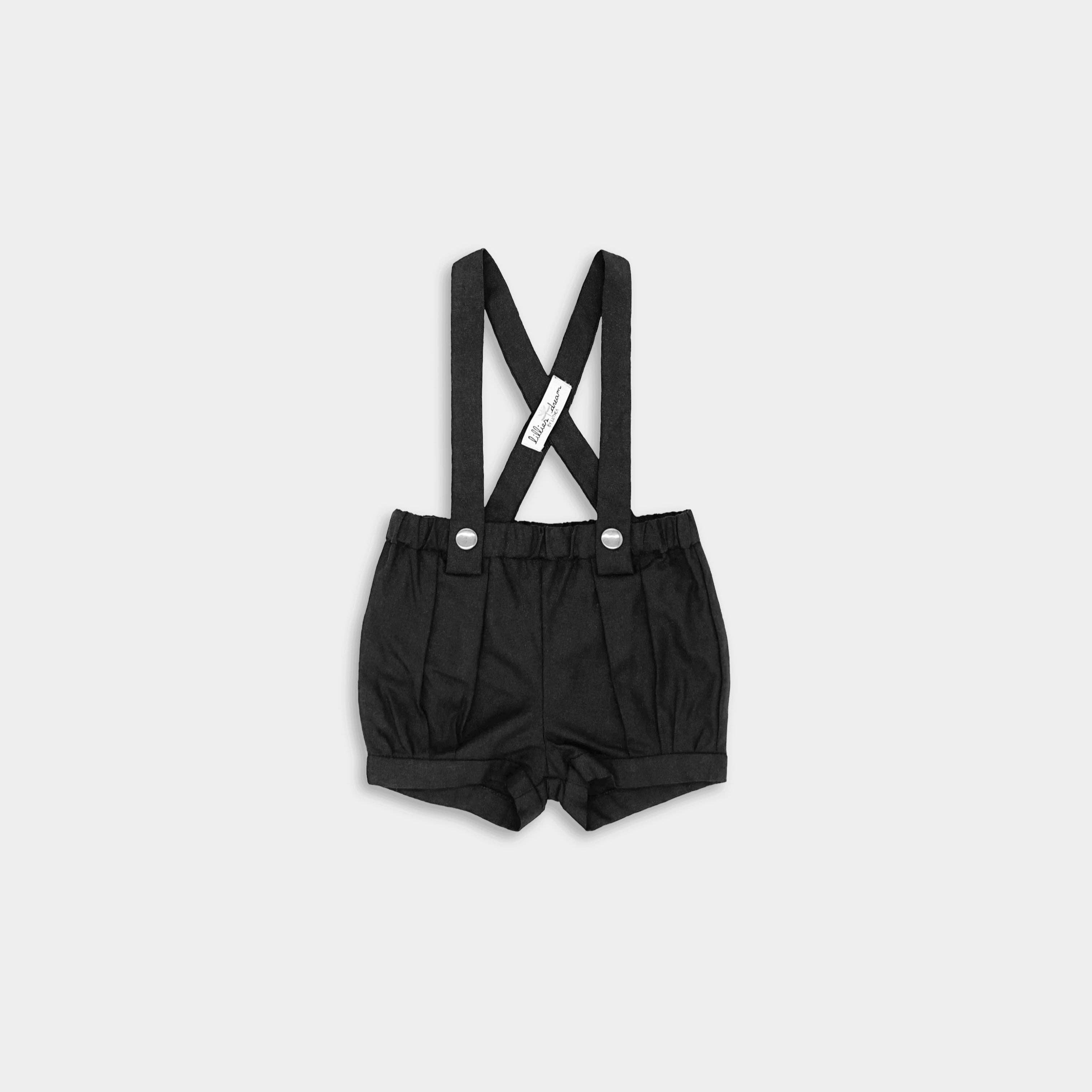Lillies Dream - Wholesale Shorts - Kids - Black Suspender Shorts0