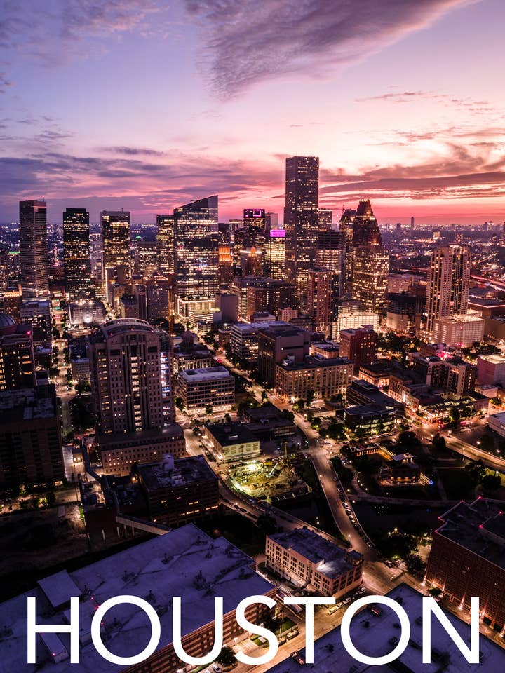 Houston Poster - Houston 2000 Fuß hoch für den Großhandel von Posters & Puzzles